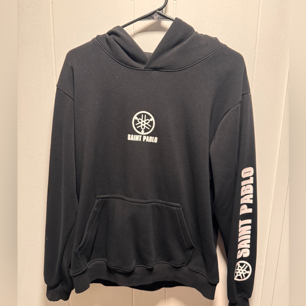 Kanye West Saint Pablo Merch Tour Pullover Hoodie LDistressed